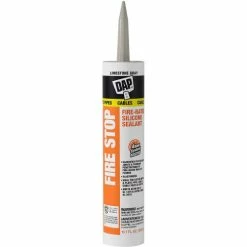 DAP Products DAP® FIRE STOP Fire-Rated Silicone Sealant - 10.1 oz., Limestone Gray - 7079818806 - Pkg Qty 12