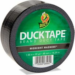 Duck® Colored Duct Tape, 1.88"W x 20 yds - 3" Core - Black