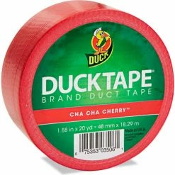 Duck® Colored Duct Tape, 1.88"W x 20 yds - 3" Core - Red