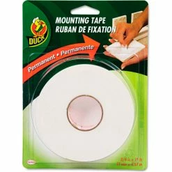 Duck® Permanent Foam Mounting Tape, 3/4" x 15ft, White