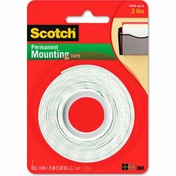 Scotch® Foam Mounting Double-Sided Tape, 1/2" Wide x 75" Long