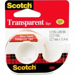 Scotch® Transparent Tape in Hand Dispenser, 1/2" x 450", Clear