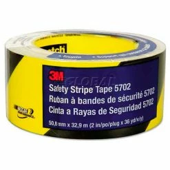 3M™ 5702 Caution Stripe Tape, 2"W x 108'L, Black/Yellow, 1 Roll -Adhesives, Sealants & Tape Sales 2022 UNT MMM57022