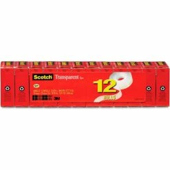 Scotch® Transparent Tape, 3/4" x 1000", 1" Core, 12 Rolls Per Pack