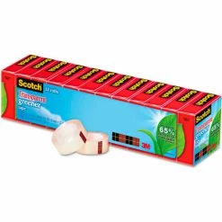 Scotch® Transparent Greener Tape, 3/4" x 900", 1" Core, 12/Pack