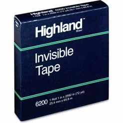 Highland™ Invisible Tape, 1" x 2592", 3" Core
