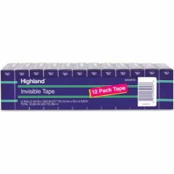 Highland™ Invisible Tape, 3/4" x 1000", 1" Core, 12/Pack