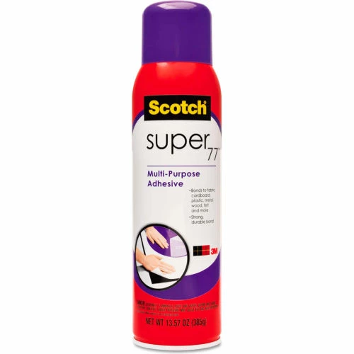 Scotch® Super 77 Multipurpose Spray Adhesive, 13.57 oz, Aerosol 1 Scotch® Super 77 Multipurpose Spray Adhesive, 13.57 oz, Aerosol