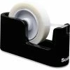 Scotch® Heavy Duty Weighted Desktop Tape Dispenser, 3" core, Plastic, Black